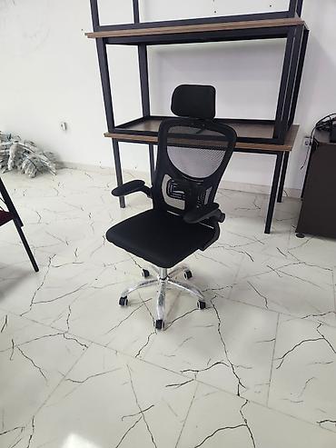 icare ofis: Erqonomik ofis kreslosu – mesh arxa hissə və başlıqla - Nəfəsalan — 2