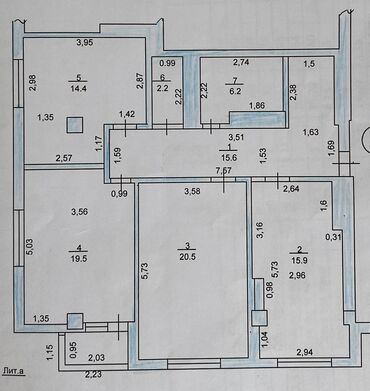 квартиры в районе бишкек парк: 3 бөлмө, 97 кв. м, Элитка, 7 кабат, Евроремонт