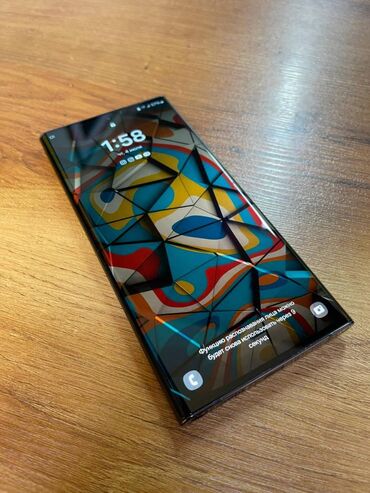 самсунг 20: Samsung Galaxy S22 Ultra, Колдонулган, 256 ГБ, түсү - Кара, 2 SIM