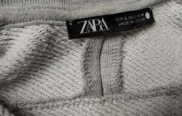 yeezy pertle: ZARA dukserica bogatog punijeg materijala u svetlo sivoj boji sa — 4