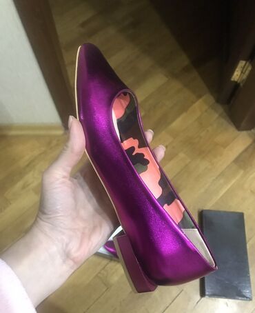 ev üçün qadın şap şapları baletkalar: Hotiç qadın balerina ayaqqabısı - Rəng: metalik fuksiya/boroqa çaları