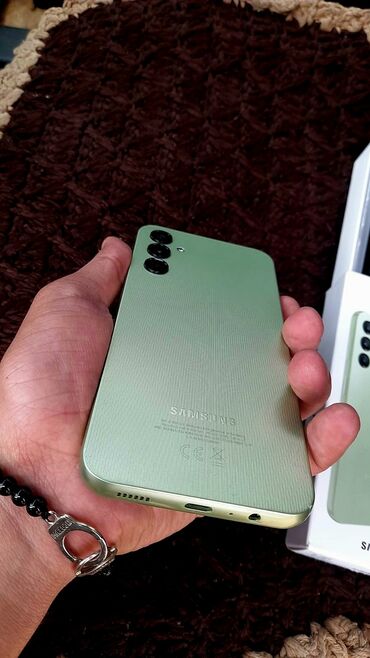 lenevo telefon: Samsung Galaxy A14, 256 ГБ, цвет - Зеленый, Отпечаток пальца