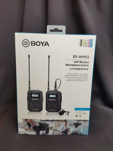 Микрофоны: BOYA BY-WM6S – UHF Wireless Microphone System Məhsul təsviri: -