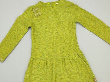 sukienka butelkowa zieleń rozkloszowana: Dress, 7 years, 116-122 cm, condition - Very good