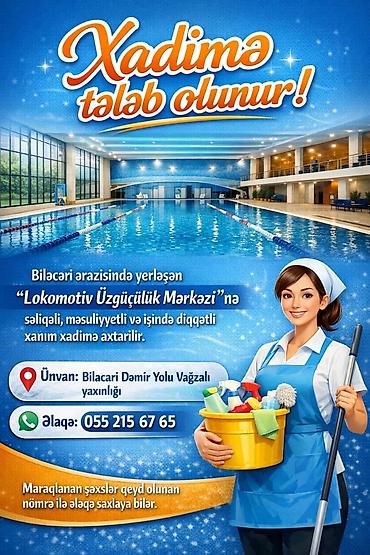 qebelede is elanlari 2022: Biləcəri ərazisində yerləşən "Lokomotiv Üzgüçülük Mərkəzi"nə səliqəli — 1