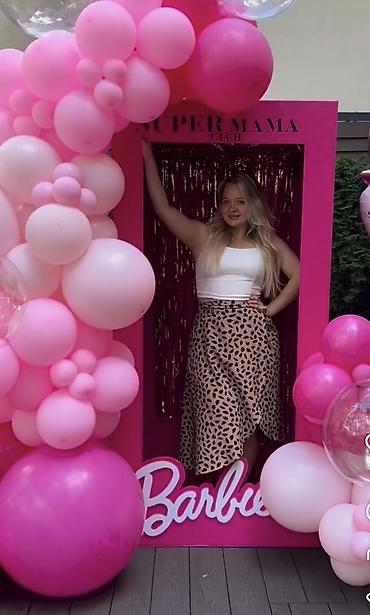 картонный домик: Barbie-Box - Барби бокс Фото-зона/стойка в стиле Barbie — большая — 7