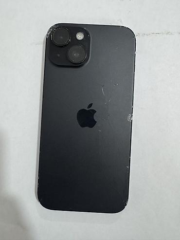 Уюлдук телефондор жана аксессуарлар: IPhone 15, Колдонулган, 256 ГБ, Кара, Заряддоочу түзүлүш, Коргоочу айнек, 86 % — 6
