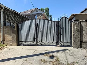 Распашные ворота: Металлические распашные ворота с калиткой - Конструкция — 1
