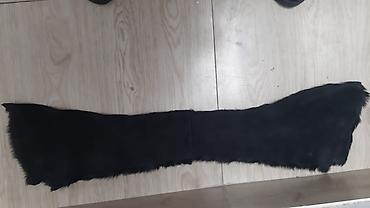 ipek parça: Qara süni xəz zolaq - Material: yumşaq, sıx tüklü qara süni xəz - — 2