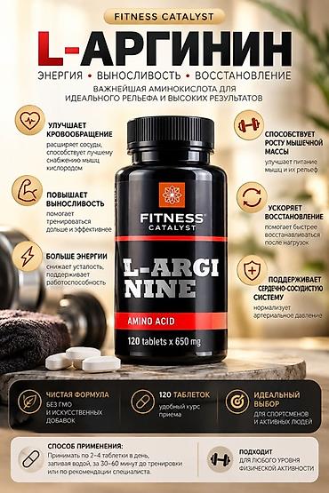 L-Аргинин FITNESS CATALYST — аминокислота для энергии, выносливости и