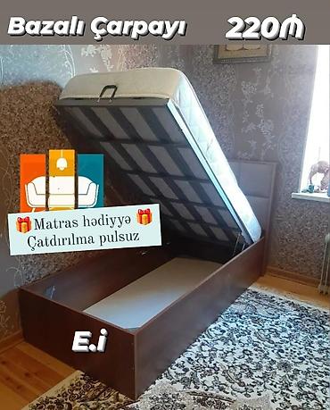 taxta pol: Bazalı çarpayı – 220₼ - Yuxarı qalxan mexanizmli bazalı konstruksiya — 1