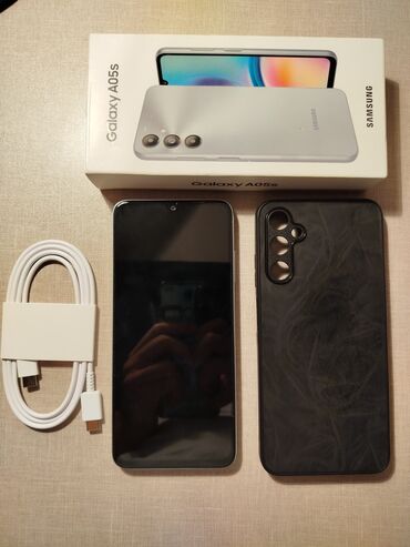 Fly: Samsung Galaxy A05s, 128 ГБ, цвет - Белый, Отпечаток пальца, Две SIM карты, Face ID
