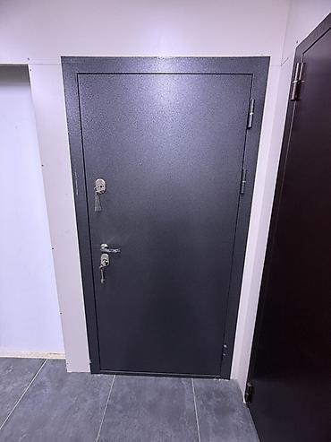 Двери для домов и квартир, Металлическая, Одностворчатая, Правосторонняя, цвет - Серый
