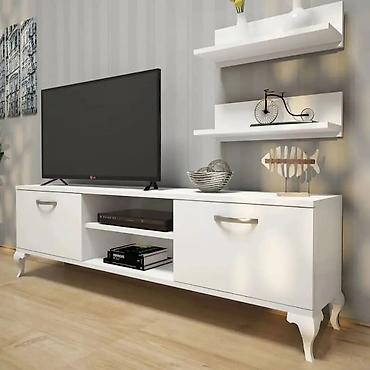 Sifarişlə TV stendlər: Siyirməli, Polkalı, Mat laminat, Türkiyə, Zəmanətli, Kredit yoxdur — 5