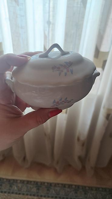 gil qab: Porcelain mini qapaqlı sos qabı / balaca turen 1970-1980 il arasi - — 3