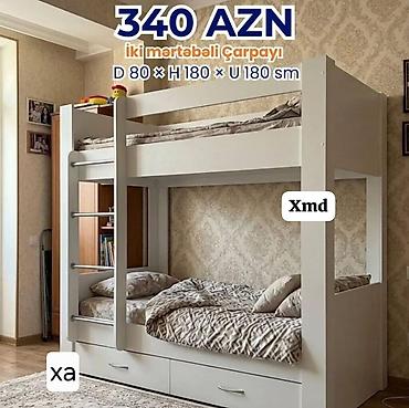 şkaflı ikimərtəbəli carpayılar: İki mərtəbəli çarpayı • Qiymət: 340 AZN (şəkildə göstərilib) • — 1