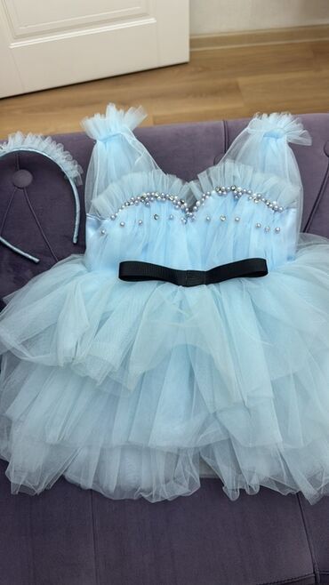 национальная платья для девочек: Детское платье, цвет - Голубой