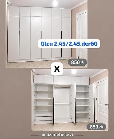 Ağ rəngli müasir qapalı dolab sistemi - Ölçü: 2.45 m (eni) x 2.45 m lalafo.az -da Ağ rəngli müasir qapalı dolab sistemi - Ölçü: 2.45 m (eni) x 2.45 m