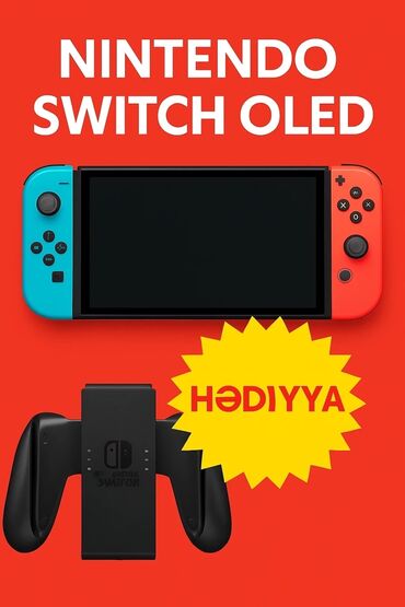 Nintendo Switch OLED konsolu, canlı rəngləri və yüksək kontrastı ilə