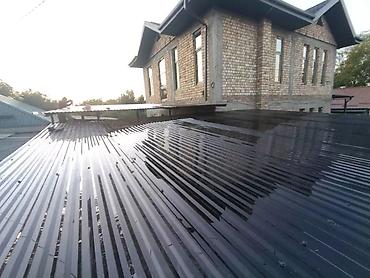 Навесы: Навес из поликарбоната с металлическим каркасом - — 16