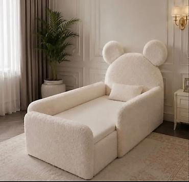 Uşaq otağı üçün yumşaq peluş dizaynlı çarpayı - Model: ayı/qulaq