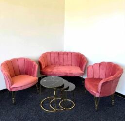 Ostali nameštaj: Shell set ( 2 fotelje + dvosed ) ✨ -Cena za set : 470e Pojedinačno — 2