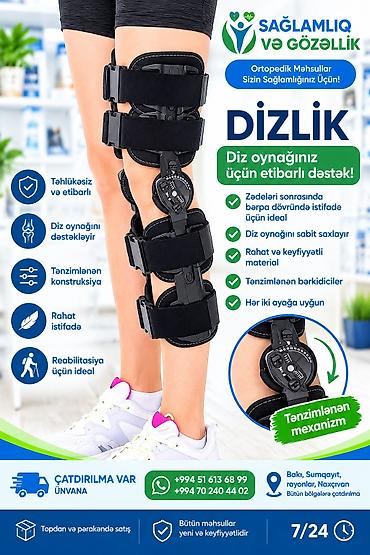 Ortopedik tənzimlənən dizlik – diz oynağı üçün etibarlı və sabit