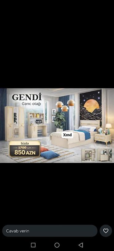 Мебель: Gənc yataq dəstləri 1) Gənc yataq dəsti – 499 AZN - Komplekt: dolab + — 10