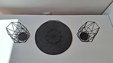 Sveće i svećnjaci: JYSK Dva Svećnjaka NORDIC Ø16xV19cm crna + Sinsay ukrasna činija crna — 10