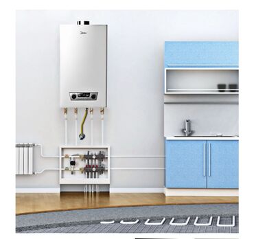 газовые котлы в рассрочку: Газовый котел Midea C10 (компактный газовый котел) Котел данной серии