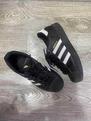 адидас суперстар: Кроссовки Adidas Superstar (классическая модель) - Цвет: чёрный с — 1
