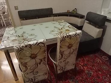 mətbəx mebelləri 2 ci el: Mətbəx üçün, İşlənmiş, Açılan, Dördbucaq masa, 2 stul — 2