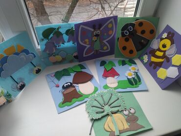 Детские книги: Детская развивающая книга из фетра. Подходит для детей от 1 года — 9