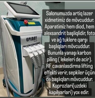 Biznes üçün program təminatı: Epiray Plus çoxfunksiyalı estetik aparatla lazer epilyasiya və dəri