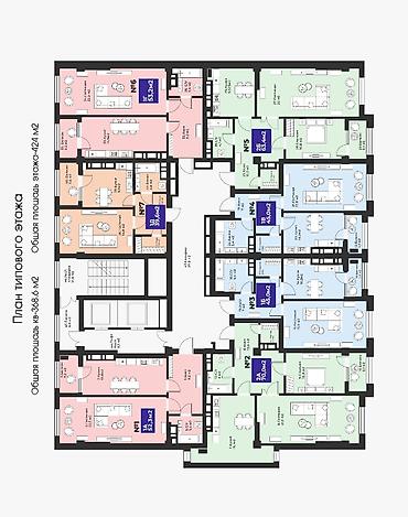 Новостройки от застройщика: Сдан, Элитка, 1 комната, 53 м² — 6