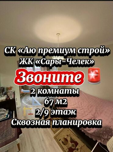 Продажа квартир: 2 комнаты, 67 м², Элитка, 2 этаж, Евроремонт