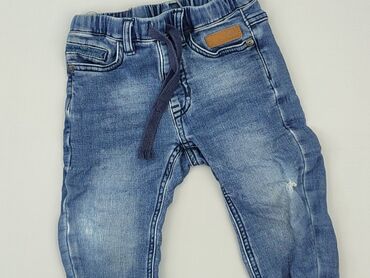 niebieskie legginsy dla dzieci: Denim pants, 12-18 months, condition - Fair