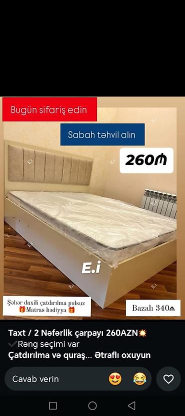 Taxt / 2 nəfərlik çarpayı - Ölçü: iki nəfərlik - Başlıq: yumşaq süet lalafo.az -da Taxt / 2 nəfərlik çarpayı - Ölçü: iki nəfərlik - Başlıq: yumşaq süet
