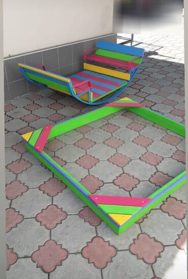 Детские качели: Лодочка качалка Домики беседки для детей +2 скамейки Качели — 11