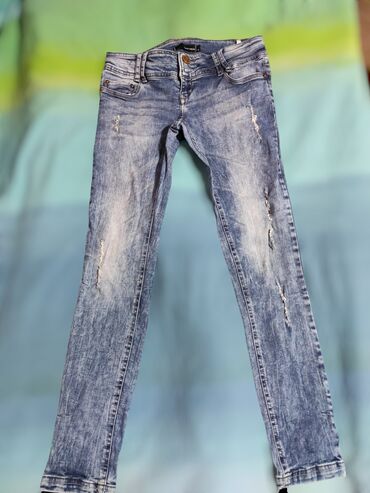 sarene siroke pantalone: 36, Jeans, Regular rise, Ripped