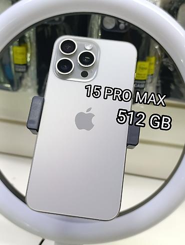 ayfon 15 pro: IPhone 15 Pro Max, Б/у, 512 ГБ, Natural Titanium, Защитное стекло, Чехол, 88 % — 1