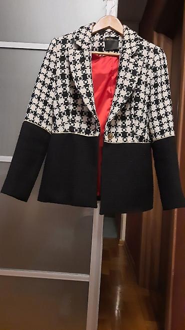 aksa: Sako od tvida,elegantnog kroja NOV vel. 38 - Gornji deo u crno‑belom — 2