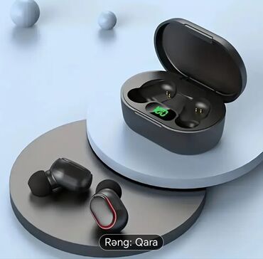 Qulaqcıqlar: Yeni Simsiz (Bluetooth) Qulaqcıqlar, rəng - Qara
