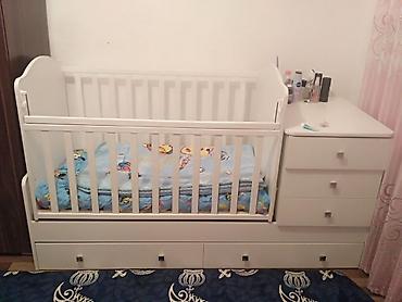 bunk bed: Детская кровать трансформер, Б/у, цвет - Белый — 1