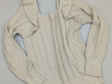 bluzki beżowa eleganckie: Sweter, F&F, XL, stan - Idealny