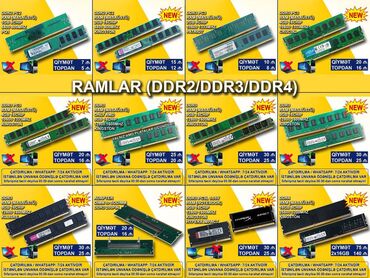 Masaüstü kompüterlər və iş stansiyaları: Operativ yaddaş (RAM) Kingston, 8 GB, 1600 Mhz, DDR3, PC üçün, Yeni