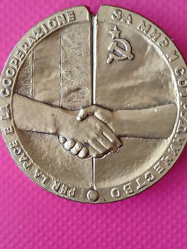İncəsənət və kolleksiyalar: Kolleksiya üçün xatirə medalı - Mövzu: M. Gorbachev – F. Cossiga — 2