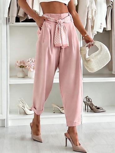 Pantalone: ✅Ženske pantalone sa visokim strukom i šalom-kaišem
✅2250 din — 5