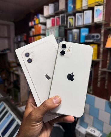 ayfon on bir: IPhone 11, 128 GB, Ağ, Zəmanət, Face ID, Sənədlərlə