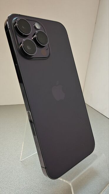 iphone 14 pro max бесплатно: IPhone 14 Pro Max, Б/у, 1 ТБ, Deep Purple, Зарядное устройство, Чехол, Кабель, 87 %